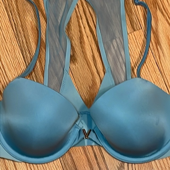 Victoria’s Secret Lined Demi Blue Front Hook Bra, 32D - Picture 2 of 6